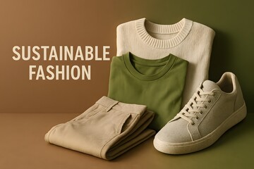 Eco-Friendly Fashion Display with Sustainable Style for Clothing Marketing