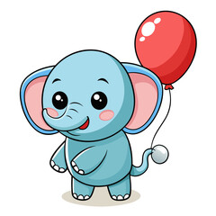 elephant with balloons