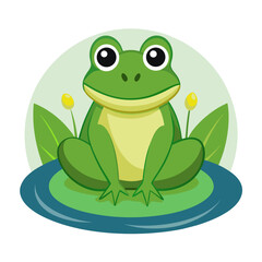 green frog cartoon