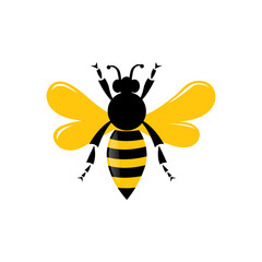 Stylized Bee Illustration Honey, Wings, Stripes, Insect, Nature