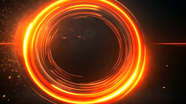 Abstract Orange Circle Rotating Animation