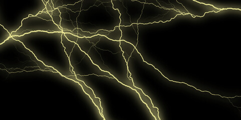 Black marble texture abstract marble background. Vector marble pattern with yellow cracks Transparent texture. Yellow pastel marble texture background.  Lightning bolts in the sky at night.