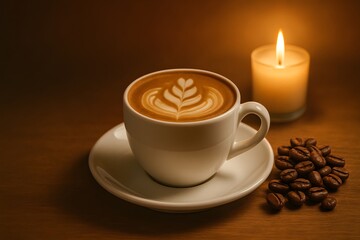 Cozy Coffee Vibes with Steaming Cup for Cafe Promotion