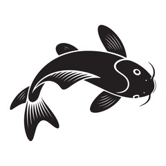 Vector illustration of a vibrant aquatic fish, perfect for showcasing marine wildlife in an isolated, white background setting