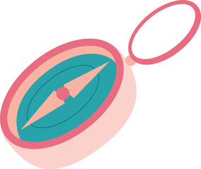 Pink Compass Illustration