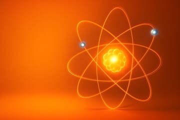 Dynamic Atomic Energy with Glowing Particles for Science and Tech Concepts