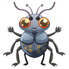 vector illustration of a cartoon bug