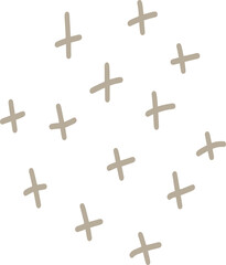 Scribble crosses simple doodle element
