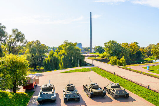 Military battle war tank tanks monument monuments Brest Fortress Belarus.