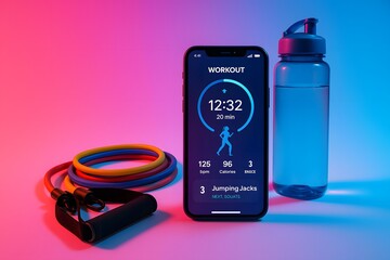 Dynamic Fitness App Ad for Health Technology Marketing