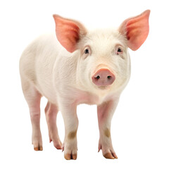pig in front of white background