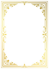 Gold frame, luxurious gold, wedding border, wedding card