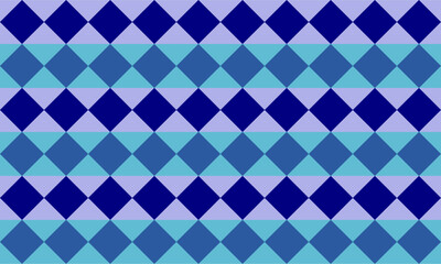 geometric Seamless geometric double diamond pattern in two tone blue diamond horizontal strip checkerboard, chessboard seamless Repeat seamless pattern design for fabric printing or background