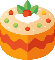 Cake colourful icon art vector illustration
