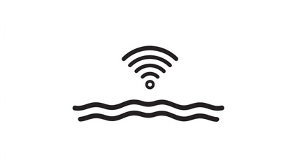 Wireless Internet Signal Over Water Waves Connection








