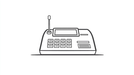 Cashier POS Payment Terminal Retail Store Transaction Machine Icon







