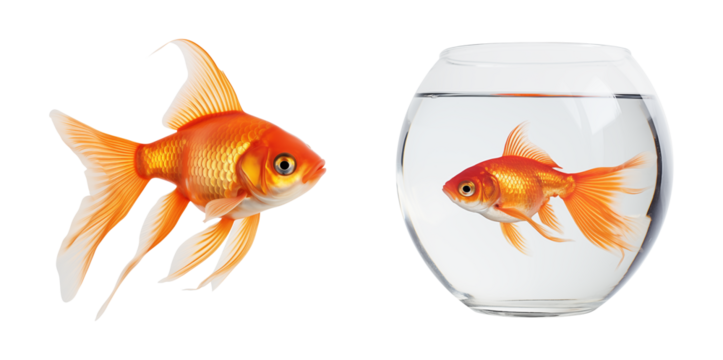 Goldfish in the aquarium