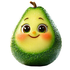 Adorable Cartoon Avocado with a Smile
