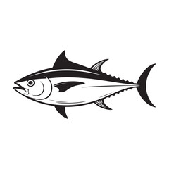 Vector illustration of a marine fish on a white background, perfect for designs featuring aquatic wildlife or seafood