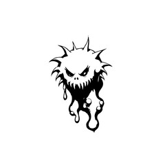 Fototapeta premium Intriguing and spooky black and white monster illustration design evoking fear and Halloween elements for design projects