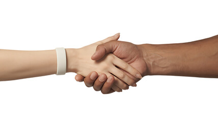 Handshake on Isolated Background Unity and Partnership