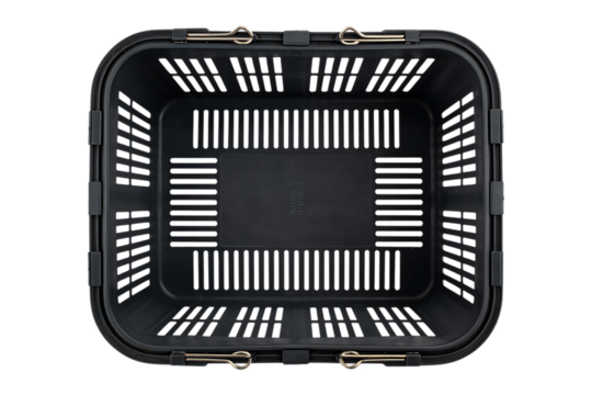 Empty Shopping Basket on Isolated Background