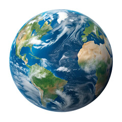 earth globe on white background