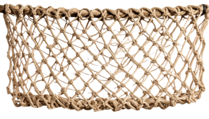 the toils of a hunter's net isolated on transparent background.