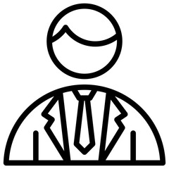 businessman icon vector with line style
