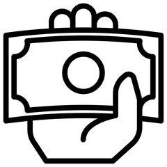 payment icon vector with line style