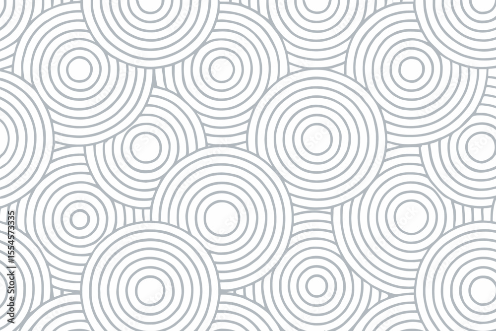 Poster contemporary geometric seamless pattern background design featuring overlapping concentric ring shap