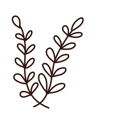 vector tree silhouette leaves