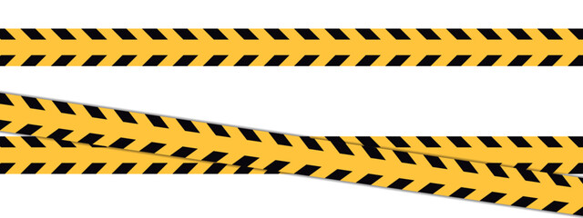 Striped barricade tape vector illustration for safety warning, construction site boundary, or danger zone demarcation with bold, diagonal lines perfect for graphic design.