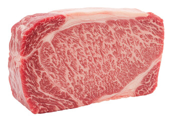 Isolated Premium Marbled Wagyu Beef Steak