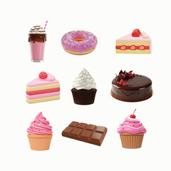 Sweet Treats 3D A Delicious Collection of Cakes, Cupcakes, and More! Indulge in the sugary goodness of these delightful desserts. Perfect for baking inspiration or simply satisfying your sweet tooth.