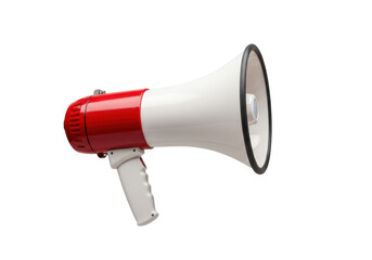 Isolated Red and White Classic Megaphone