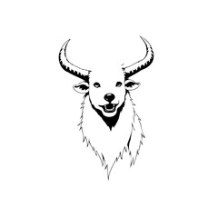 Majestic animal head drawing portraying intricate details and symbolic representation of wild animal strength and grace