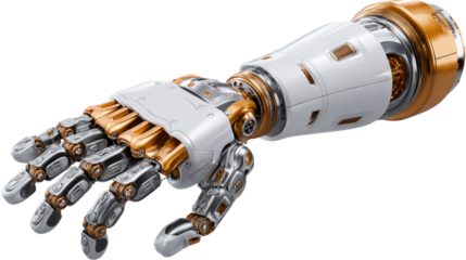 Prosthetic Hand: A cutting-edge prosthetic hand, meticulously crafted with a blend of advanced technology and elegant design. This image showcases the remarkable potential of innovation