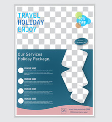  Creative and modern travel   flyer design template.