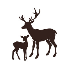 Fototapeta premium deer silhouette vector for graphic use