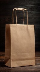 Kraft Paper Shopping Bag Mockup Eco-Friendly Packaging Design