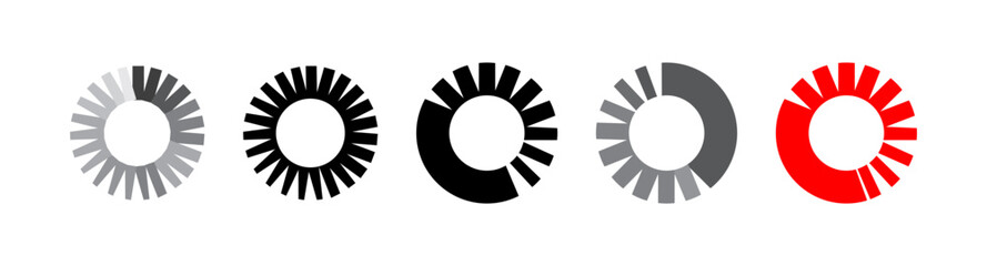 Set of circle infographic arr...Set of circle infographic arrows. Refresh reloar rotation recycling arrows. Infographic circle set. Infographic diagram chart. Business concept. Business succes.