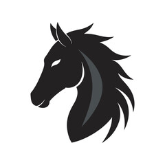 Horse Head Silhouette Profile Vector Art
