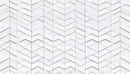 Abstract White Geometric Pattern with Interlocking Chevron Shapes
