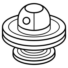 Precision Stud Finder Line Art Vector