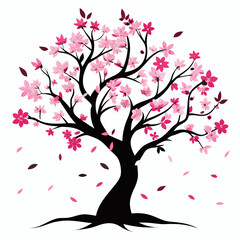 Fototapeta premium tree with pink flowers