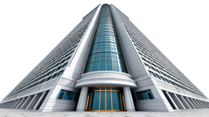 Skyward Pinnacle: An architectural marvel of a modern skyscraper, with sleek glass and steel facade reaching towards the sky, inviting exploration of its impressive design