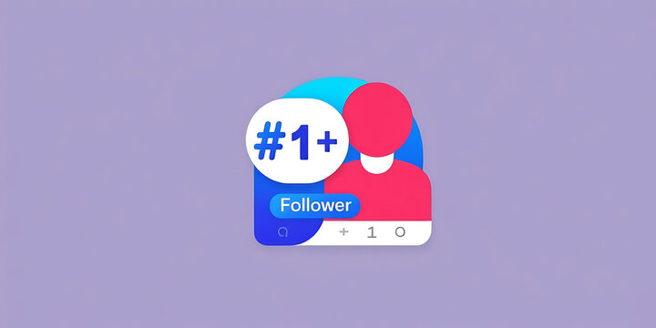 Social Media Growth Symbol with Notification
