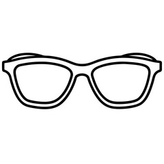 Fototapeta premium Stylish black fashion eyeglasses with clear lenses isolated on a white background