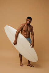 Surfer in studio